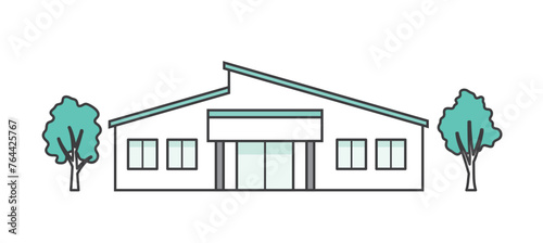 介護施設または医療施設の建物イラスト