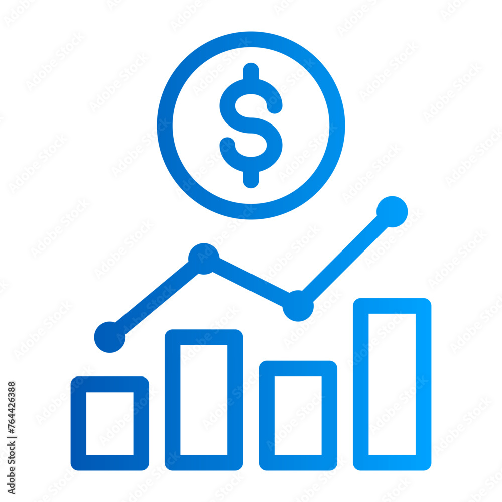 This is the Stock icon from the investment icon collection with an Outline gradient style This is the Stock icon from the investment icon collection with an Outline gradient style
