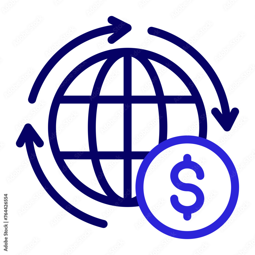 This is the Economy icon from the investment icon collection with an Outline color style This is the Economy icon from the investment icon collection with an Outline color style