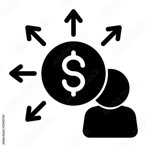 This is the Diversification icon from the investment icon collection with an solid style