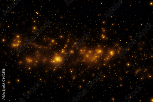 glittering golden particles