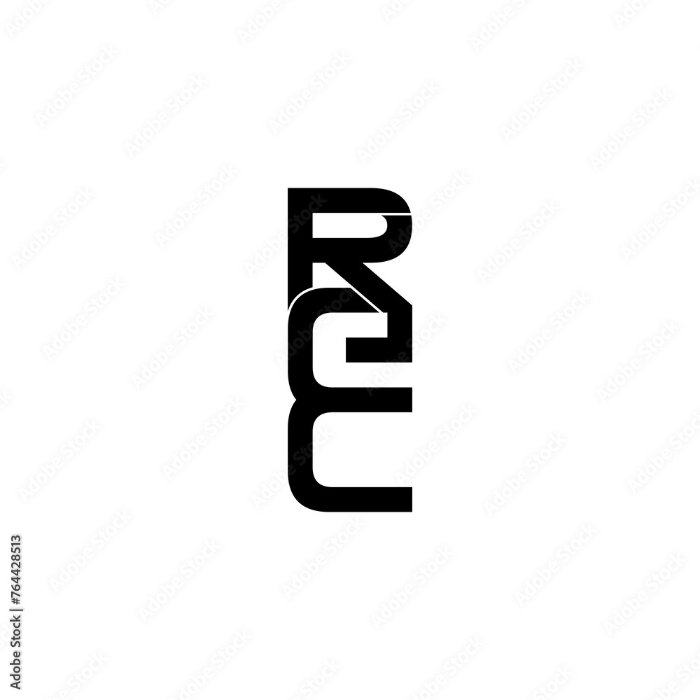 rec lettering initial monogram logo design rec lettering initial monogram logo design