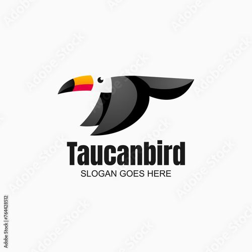Vector Logo Illustration Toucan Gradient Colorful Style