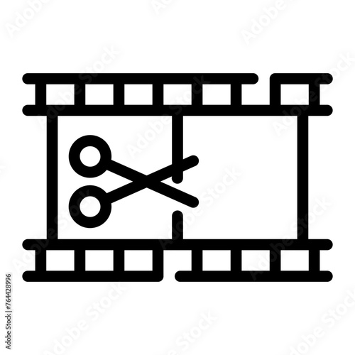 video editing Line Icon