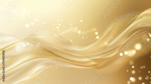 Glistening golden waves on a soft backdrop