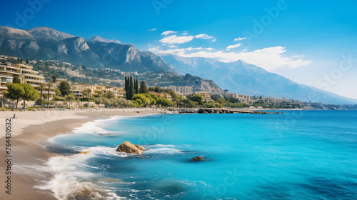French Charm: Azure Coast - Beaches, Palms & Bustling Markets © Phrygian