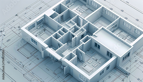Architectural blueprint and housing plan, the foundation of residential project development