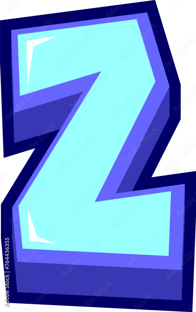 3D Cartoon Letter Alphabet Vector Element Z 3D Cartoon Letter Alphabet Vector Element Z