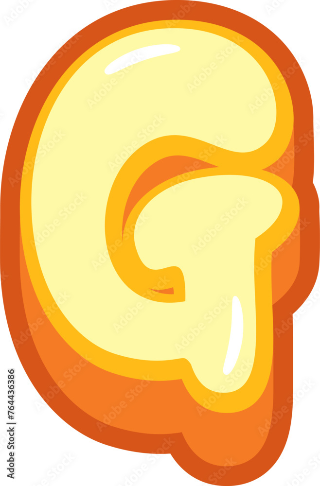 3D Cartoon Round Letter Alphabet G 3D Cartoon Round Letter Alphabet G