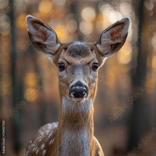 Deer Looking At Camera Lens