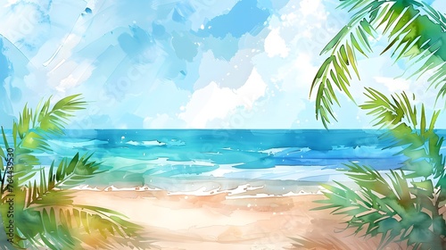 summer Beach illustration background