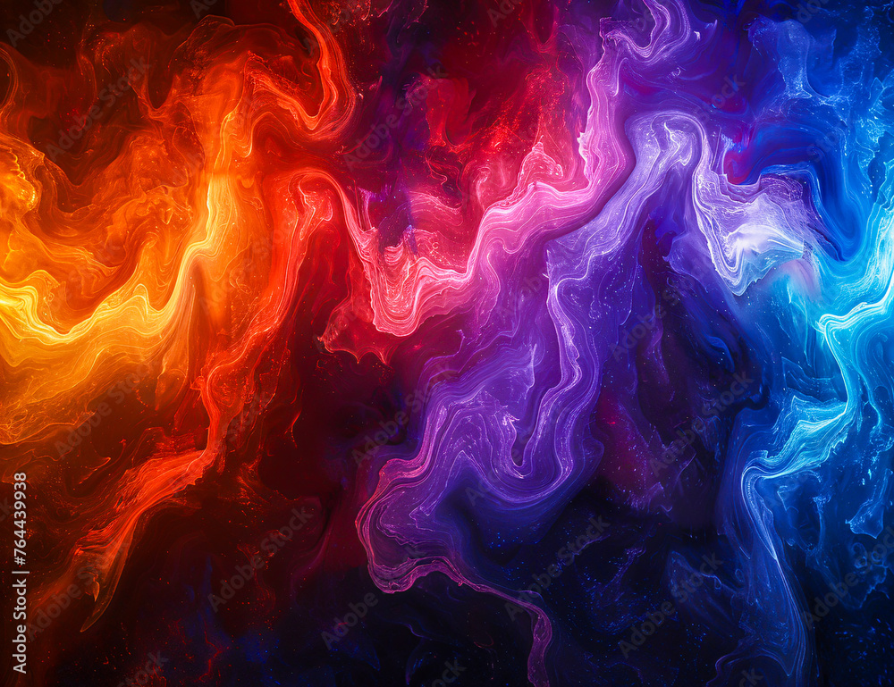 Colorful smoke pattern, a blend of vibrant colors creating a dynamic abstract