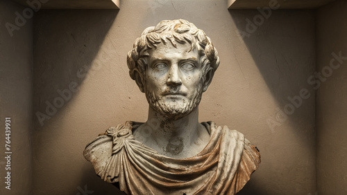 Bust of Roman Emperor Caesar. photo