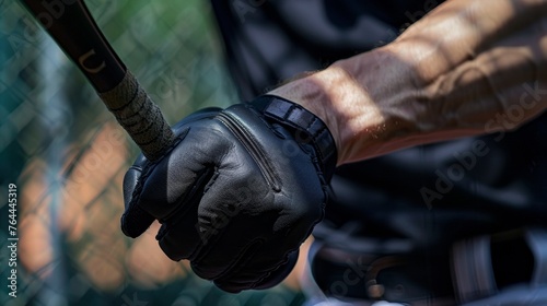 The ritualistic tightening of batting gloves before gripping the bat. © Justlight
