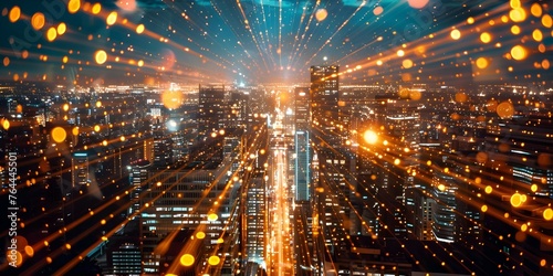 Boundaries blur as physical and digital worlds merge sparking innovation and connectivity. Concept Digital Transformation  Innovation  Connectivity  Blurring Boundaries  Physical-Digital Merger
