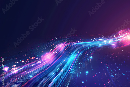 Concept design of Big Data for Presentation and Analytical Information. Abstract Illustration of High Speed Data transfer. Data Human Technology and Artificial Intelligence futuristic background