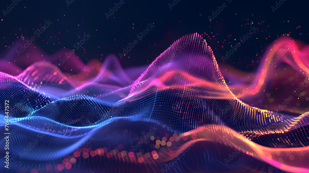 Fototapeta premium Concept design of Big Data for Presentation and Analytical Information. Abstract Illustration of High Speed Data transfer. Data Human Technology and Artificial Intelligence futuristic background