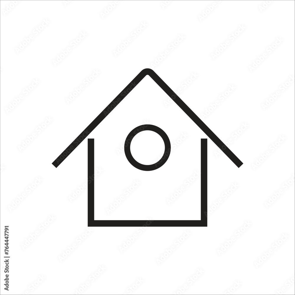 home vector icon line new template home vector icon line new template