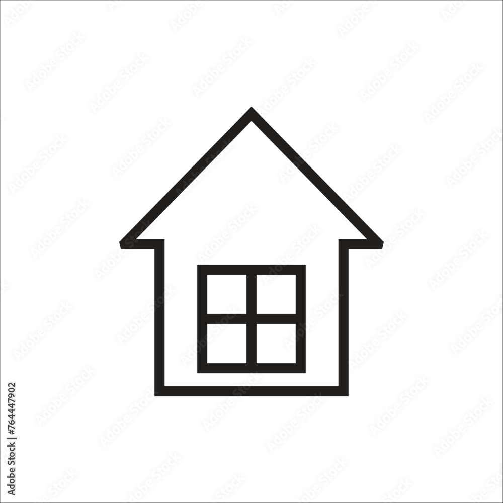 home vector icon line new template home vector icon line new template