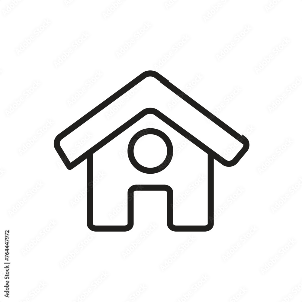 home vector icon line new template home vector icon line new template