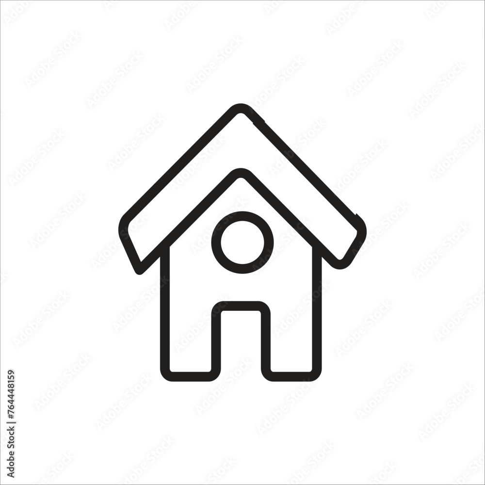 home vector icon line new template home vector icon line new template