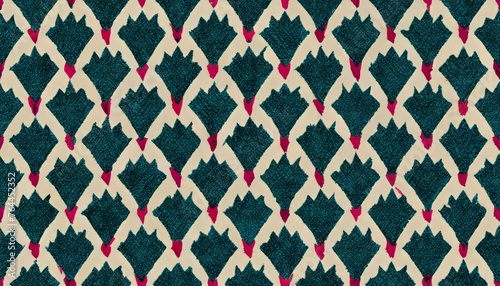 seamless pattern with Paisley ikat