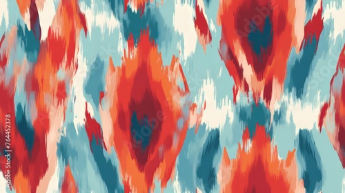 seamless pattern with Paisley ikat