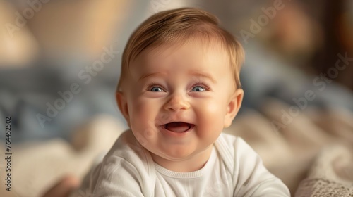 A very joyful baby boy, international laughter day
