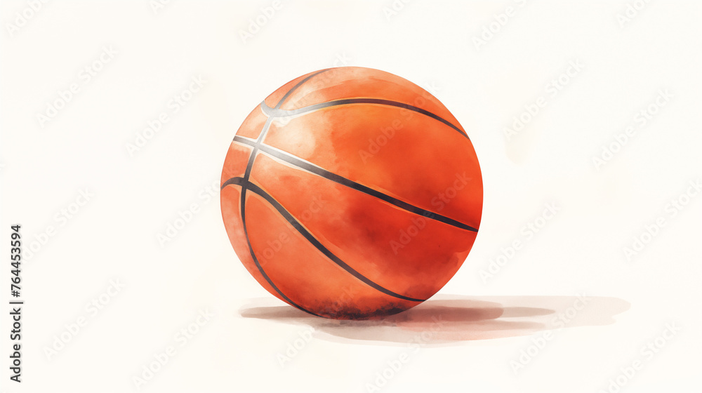 Hand drawn basketball illustration material