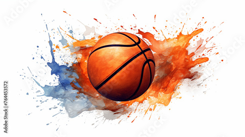 Hand drawn basketball illustration material