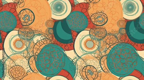 seamless pattern with  ikat