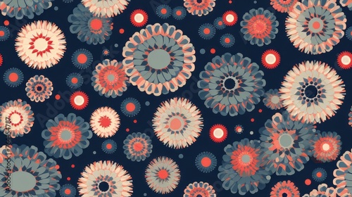 seamless pattern with  ikat