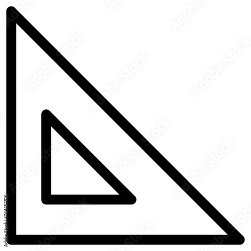 protractor icon, simple vector design