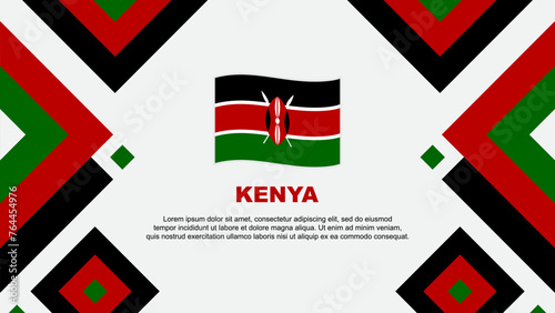 Kenya Flag Abstract Background Design Template. Kenya Independence Day Banner Wallpaper Vector Illustration. Kenya Template