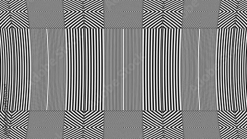 Hypnotic Rhythmic Movement Black And White Stripes