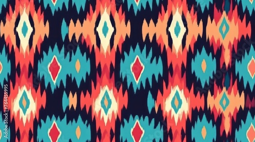 seamless pattern with Paisley Rendezvous ikat