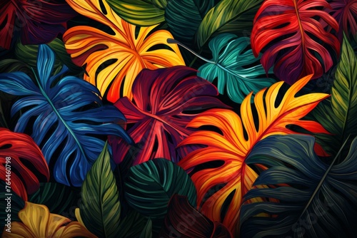 Tropical leaves pattern