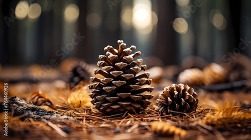 Close-up of Christmas pinecones