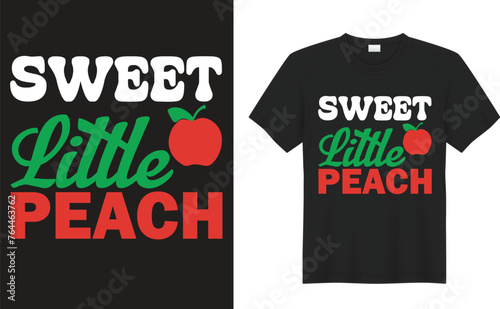Georgia peache Graphic T-shirt Design. Sweet little peach. Vector lettering, typeface. Pop art stylized text. Old school style letters. poster, banner, t shirt typography design.