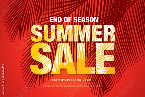 spring sale banner layout template design, vector illustration