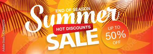 spring sale banner layout template design, vector illustration