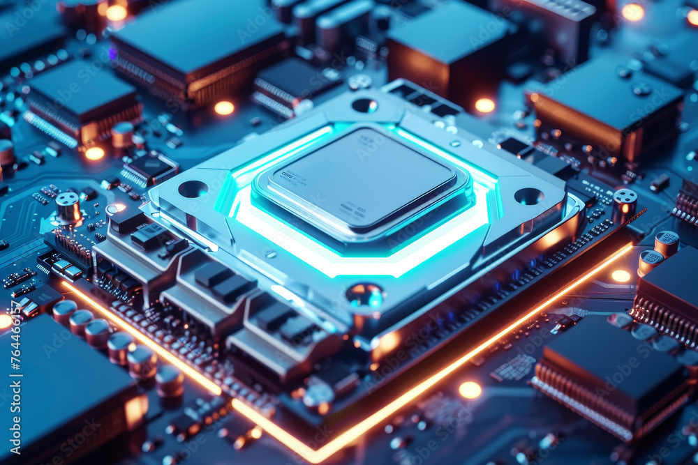 A processor with a white and silver design and a RGB lighting system on it A processor with a white and silver design and a RGB lighting system on it