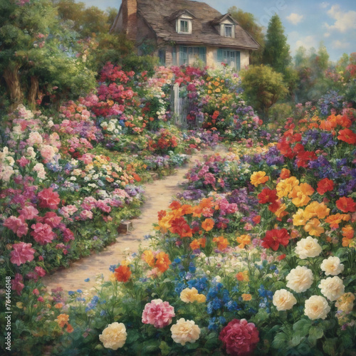 garden with flowers