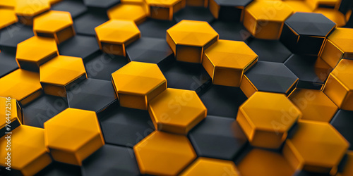 abstract background yellow hexagon