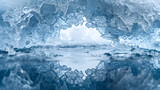 Symmetrical ice formations, such as icicles or frost patterns, to create visually appealing and balanced compositions