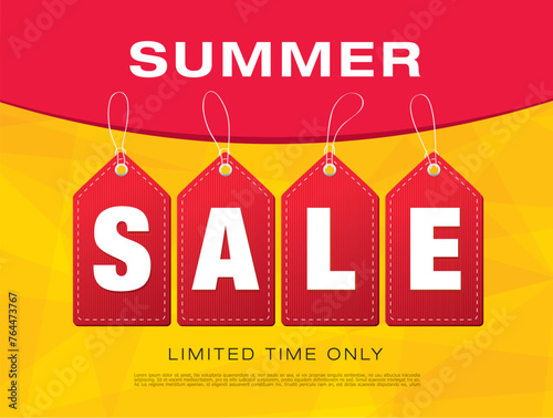 hot summer sale template banner design