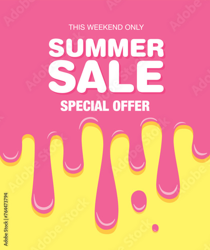 hot summer sale template banner design
