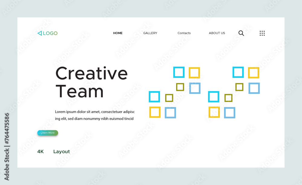 creative business landing page template design