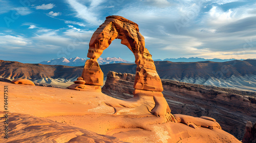 The natural arches formed in sandstone. The unique shapes and colors can make for captivating compositions