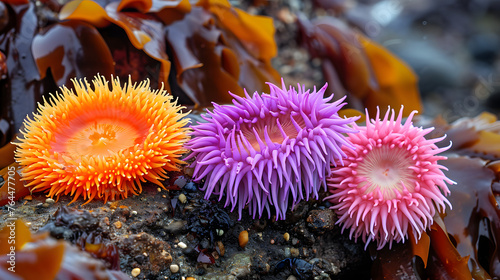 Tide pools along the shoreline to capture the diverse marine life that thrives in these small ecosystems. Look for colorful sea anemones  crabs  and tiny fish